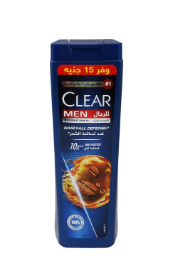 Clear Men Hair Fall Defense Anti-Dandruff Shampoo with Coffee Beans Extract (-15 EGP)