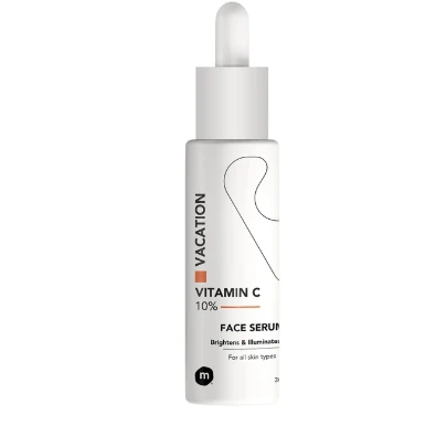 Vacation Brightening & Illuminating Facial Serum with 10% Vitamin C, Acetyl Glucosamine & Polyhydroxy Acid for All Skin Types