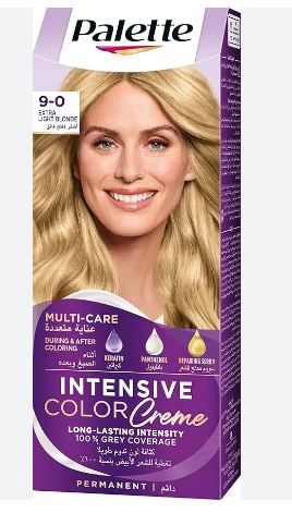 Schwarzkopf Palette Intensive Color Creme Permanent Hair Color with Keratin, Panthenol & Nutri-Oil Extra Light Blonde 9-0