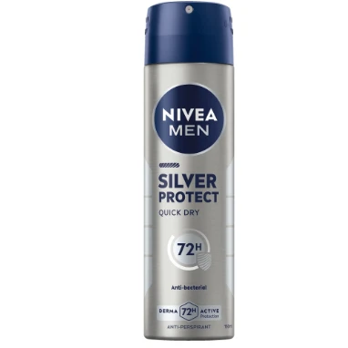 NIVEA Men Silver Protect 48H Antibacterial & Antiperspirant Deodorant Spray