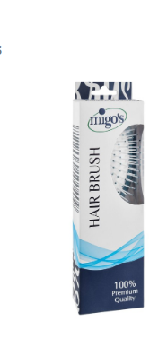 Migo's Red & White Hairbrush