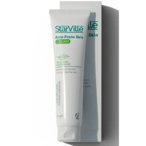 StarVille Hypoallergenic Facial Cream with Tea Tree Oil for Oily & Acne-Prone Skin