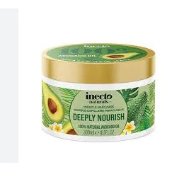 Inecto Naturals Deeply Nourishing Miracle Hair Mask with Avocado Oil for Damaged Hair - vegan