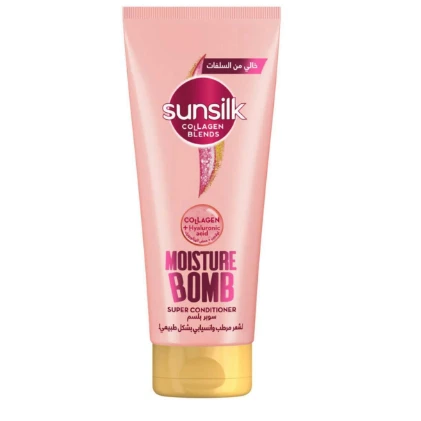 Sunsilk Collagen Blends Moisture Bomb Conditioner with Collagen & Hyaluronic Acid - sulfate free, cruelty free