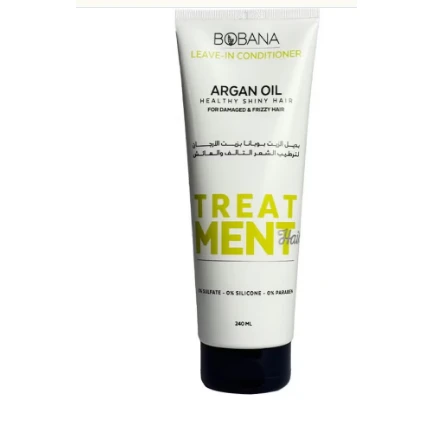 Bobana Treatment Leave-In Conditioner with Argan Oil for Damaged & Frizzy Hair - sulfate free, silicone free, parabens free