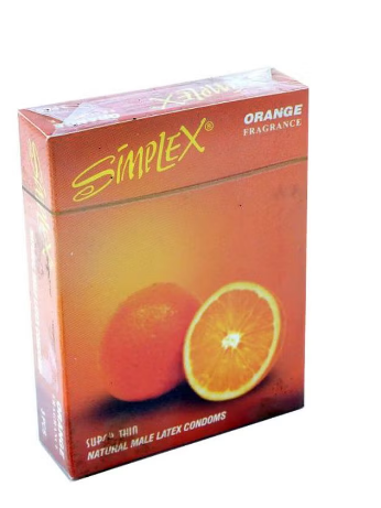 Simplex Super Thin Natural Latex Condoms Orange Scent