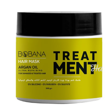 Bobana Treatment Ultra Repairing Hair Mask with Argan Oil for Damaged & Treated Hair - parabens free, sulfate free, silicone free