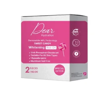 Dear Hypoallergenic Hydrating, Whitening & Antiperspirant Roll-On Deodorants Sweet Candy Scent for All Skin Types (Special Offer) - aluminum salt free, parabens free, alcohol free