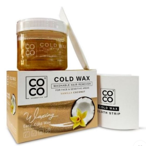 Coco Wax Washable Cold Wax Hair Remover Vanilla Coconut Scent