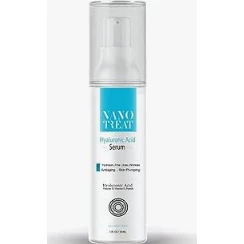 Nano Treat Anti-Aging, Plumbing & Moisturizing Hyaluronic Acid Serum for All Skin Types - parabens free, silicone free, animal testing free