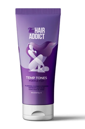 The Hair Addict Temp Tones Temporary Hair Color Purple Pop - ammonia free, silicones free, parabens free