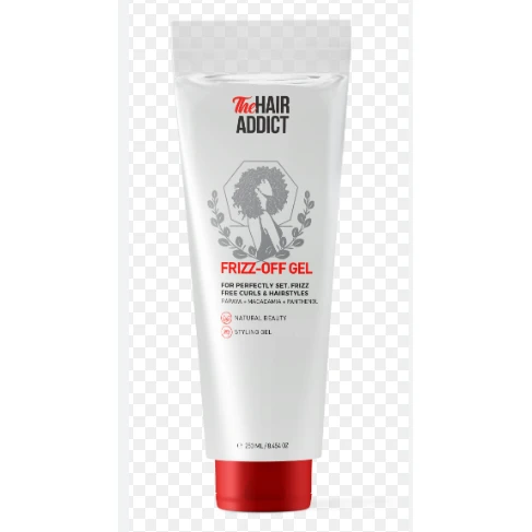 The Hair Addict Anti-Frizz Styling Gel Floral Gardenia Scent with Panthenol, Papaya & Macadamia Extracts - silicones free, parabens free, colorants free