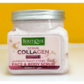 Boutique Face & Body Scrub Cream with Collagen & Vitamin E