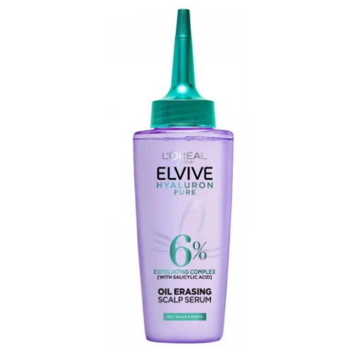 L'Oreal Elvive Hyaluron Pure Oil Control & Exfoliating Scalp Serum with Salicylic Acid for Oily Scalp & Roots