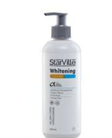 StarVille Hypoallergenic Whitening & Lightening Face & Body Foaming Cleanser with Alpha Arbutin, Chamomile & Aloe Vera Extracts for All Skin Types - parabens free