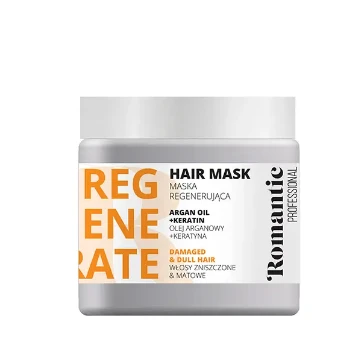 Romantic Professional Regenerating & Strengthening Hair Mask with Argan Oil & Keratin for Damaged & Dull Hair