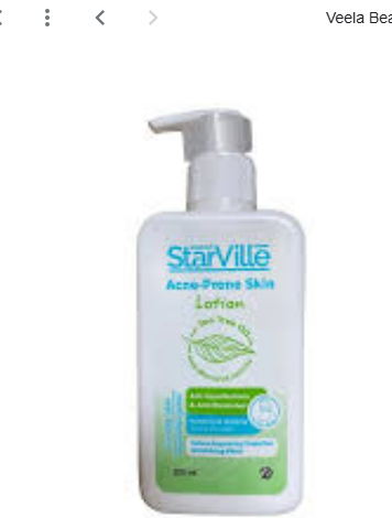 StarVille Hypoallergenic Hydrating, Soothing & Anti-Blemishes Face & Body Lotion with Tea Tree Oil for Oily & Acne-Prone Skin