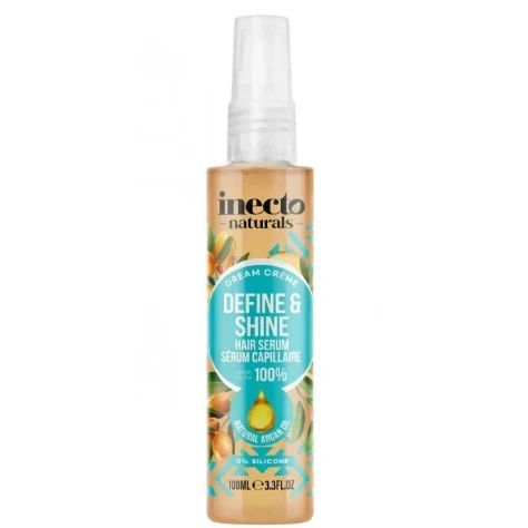 Inecto Naturals Dream Cream Defining & Shining Hair Serum with Argan Oil - vegan, silicone free