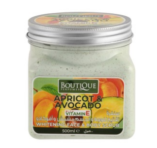 Boutique Perfumes Whitening Face & Body Scrub with Apricot, Avocado & Vitamin E