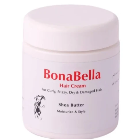 Bonabella Moisturizing & Styling Cream with Shea Butter for Curly, Frizzy, Dry & Damaged Hair - sulfates free, silicone free, parabens free