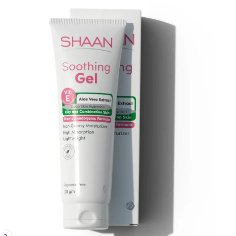 Shaan Non-Greasy Soothing & Moisturizing Post-Laser Gel with Vitamin E & Aloe Vera Extract for Oily, Combination & Acne-Prone Skin - parabens free, fragrance free, non comedogenic