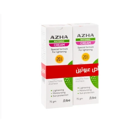 Azha Whitening Cream for Face & Neck for All Skin Types SPF20