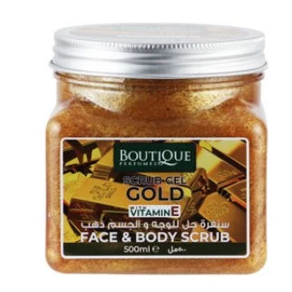 Boutique Exfoliating Face & Body Gold Scrub Gel with Vitamin E
