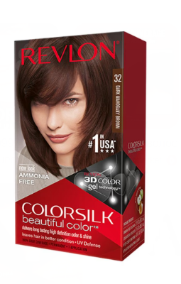 Revlon 3D Colorsilk Permanent Hair Color Dark Mahogany Brown 32 - ammonia free