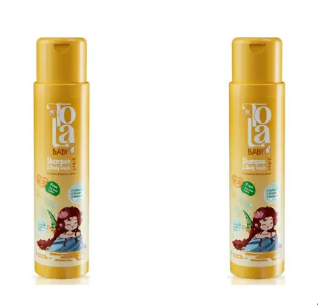 Tola Baby 2in1 Moisturizing, Softening & Protecting Shampoo & Body Wash Banana Scent with Tea Tree, Lavender & Jojoba Oils for Sensitive Skin (0+ Months) - parabens free, sulfate free, chemicals free