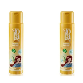 Tola Baby 2in1 Moisturizing, Softening & Protecting Shampoo & Body Wash Banana Scent with Tea Tree, Lavender & Jojoba Oils for Sensitive Skin (0+ Months) - parabens free, sulfate free, chemicals free