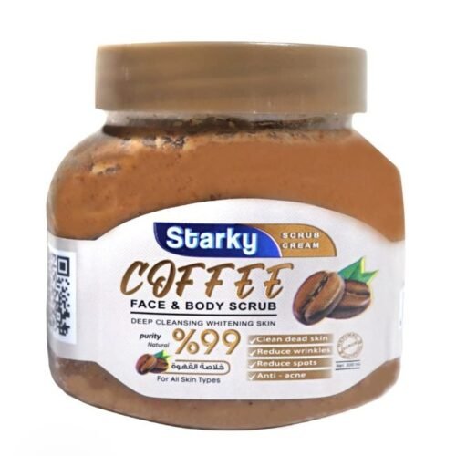 Starky Whitening, Cleansing & Anti-Acne Face & Body Scrub with Coffee for All Skin Types