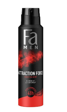 Fa Men Attraction Force 48H Deodorant & Body Spray - aluminum salt free