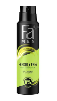 Fa Men 48H Deodorant & Body Spray Mint & Bergamot Scent - alcohol free, aluminum salts free