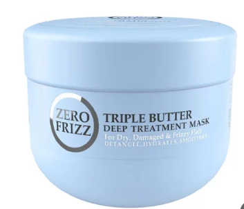 Zero Frizz Detangling, Hydrating & Smoothing Mask with Triple Butter for Dry, Damaged & Frizzy Hair