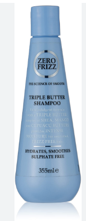 Zero Frizz Hydrating, Smoothing & Moisturizing Shampoo with Shea, Mango & Cupuacu Butter for Frizzy Hair - sulfate free