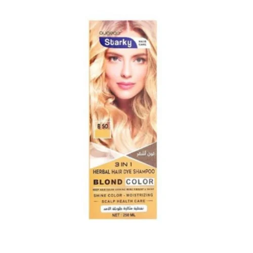 Starky 3in1 Moisturizing Herbal Hair Dye Shampoo Blonde 50