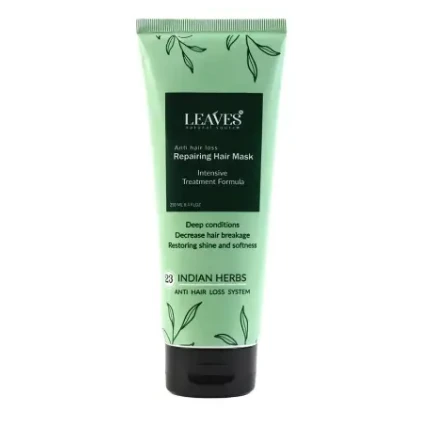 Leaves Deep Conditioning, Repairing & Anti-Hair Loss Mask with Indian Herbs Extract - parabens free, alcohol free