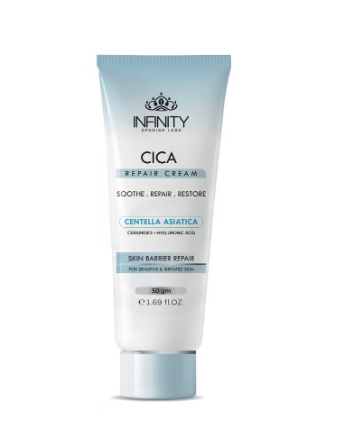 Infinity Cica Soothing, Repairing & Restoring Face Cream with Centella Asiatica, Ceramides & Hyaluronic Acid for Sensitive & Irritated Skin