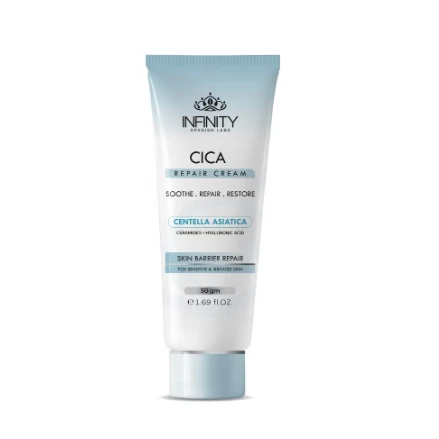 Infinity Cica Soothing, Repairing & Restoring Face Cream with Centella Asiatica, Ceramides & Hyaluronic Acid for Sensitive & Irritated Skin