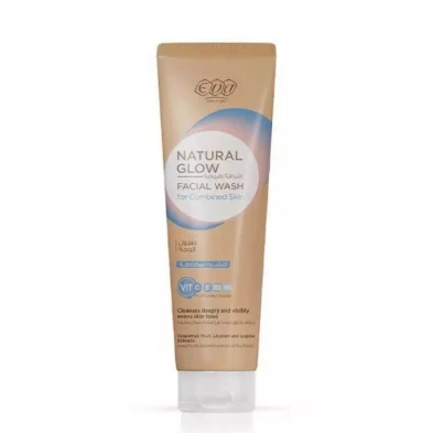 Eva Natural Glowing Facial Wash with Vitamins, Grapefruit & Lupine Extracts for Combined Skin