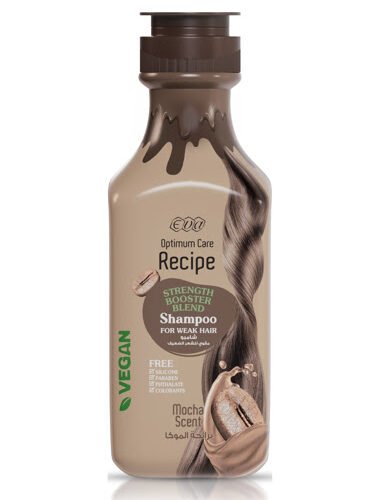 Eva Optimum Care Recipe Strength Booster Blend Shampoo for Weak Hair Mocha Scent - vegan, silicone free, parabens free