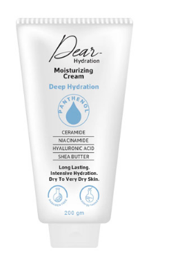 Dear Non-Greasy Hydrating & Moisturizing Face Cream with Panthenol, Ceramide & Niacinamide for Dry to Very Dry Skin - parabens free, non comedogenic