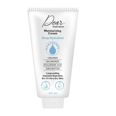 Dear Non-Greasy Hydrating & Moisturizing Face Cream with Panthenol, Ceramide & Niacinamide for Dry to Very Dry Skin - parabens free, non comedogenic