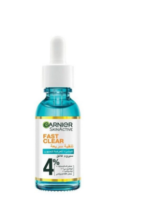 Garnier Skin Active Fast Clear, Anti-Dark Spots & Anti-Pimple Booster Facial Serum with Vitamin C, Niacinamide & Salicylic Acid for Acne Prone Skin