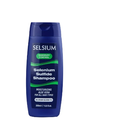 Selsium 1% Selenium Sulfide Moisturizing & Dandruff Control Shampoo with Aloe Vera for All Hair Types