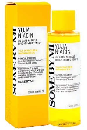 Some By Mi Brightening & Revitalizing Facial Toner with Yuja Extract & Niacinamide - non comedogenic