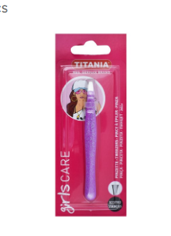 Titania Girls Care Purple Tweezers