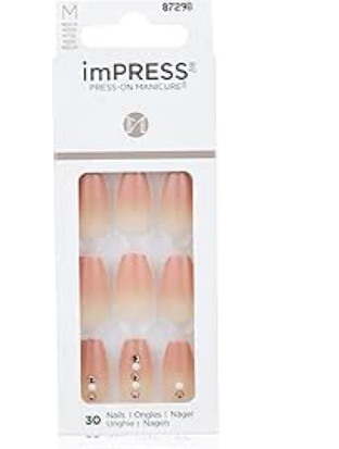 ImPRESS Color Medium Orange Press-On Manicure Nails