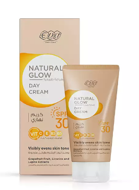 Eva Skin Care Natural Glow Facial Day Cream with Vitamin C, Grapefruit & Licorice Extracts SPF30
