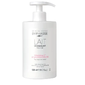 Byphasse Soft Cleansing Milk Facial Makeup Remover with Vitamin E & B5 for All Skin Types - vegan